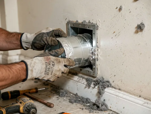 Professional dryer vent repair and installation by Lyndhurst Dryer Vent Cleaning in Lyndhurst